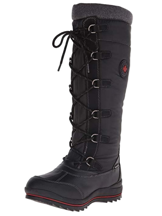 Cougar Shoes - Cougar Canada Women’s Black Canuck 3 Lace Up Tall Winter Snow Boots - Sz 9, NWOB